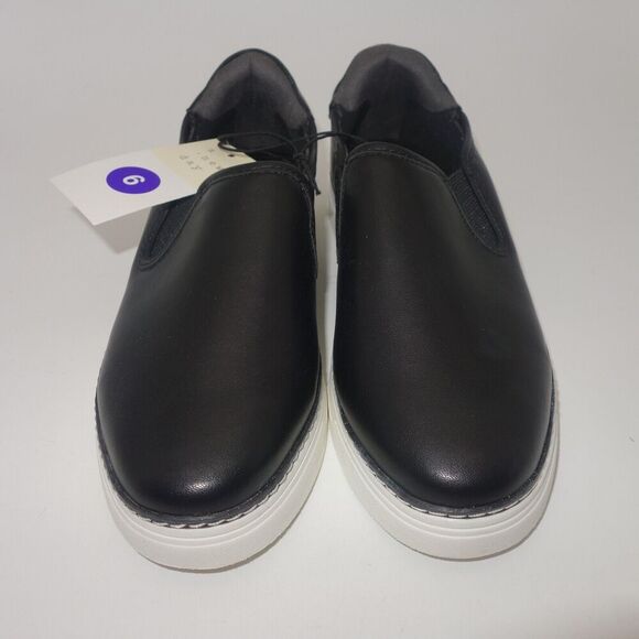 A New Day Frankie Slip On Black Boat Shoes Women's 6 NEW - Picture 3 of 7